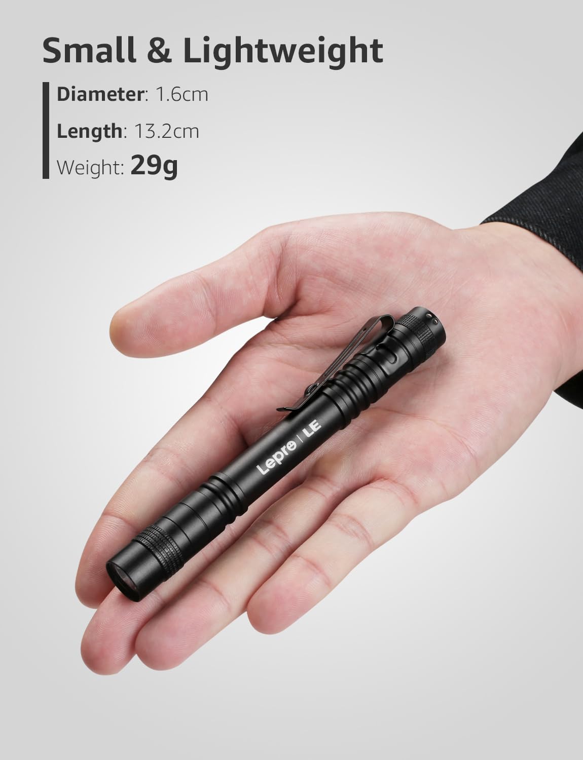 LE LED Pen Flashlights, Lightweight, Mini, Waterproof Pocket Flashlight with Clip, 2 Pack Small Flashlights for Inspection, Work, Emergency - Image 3