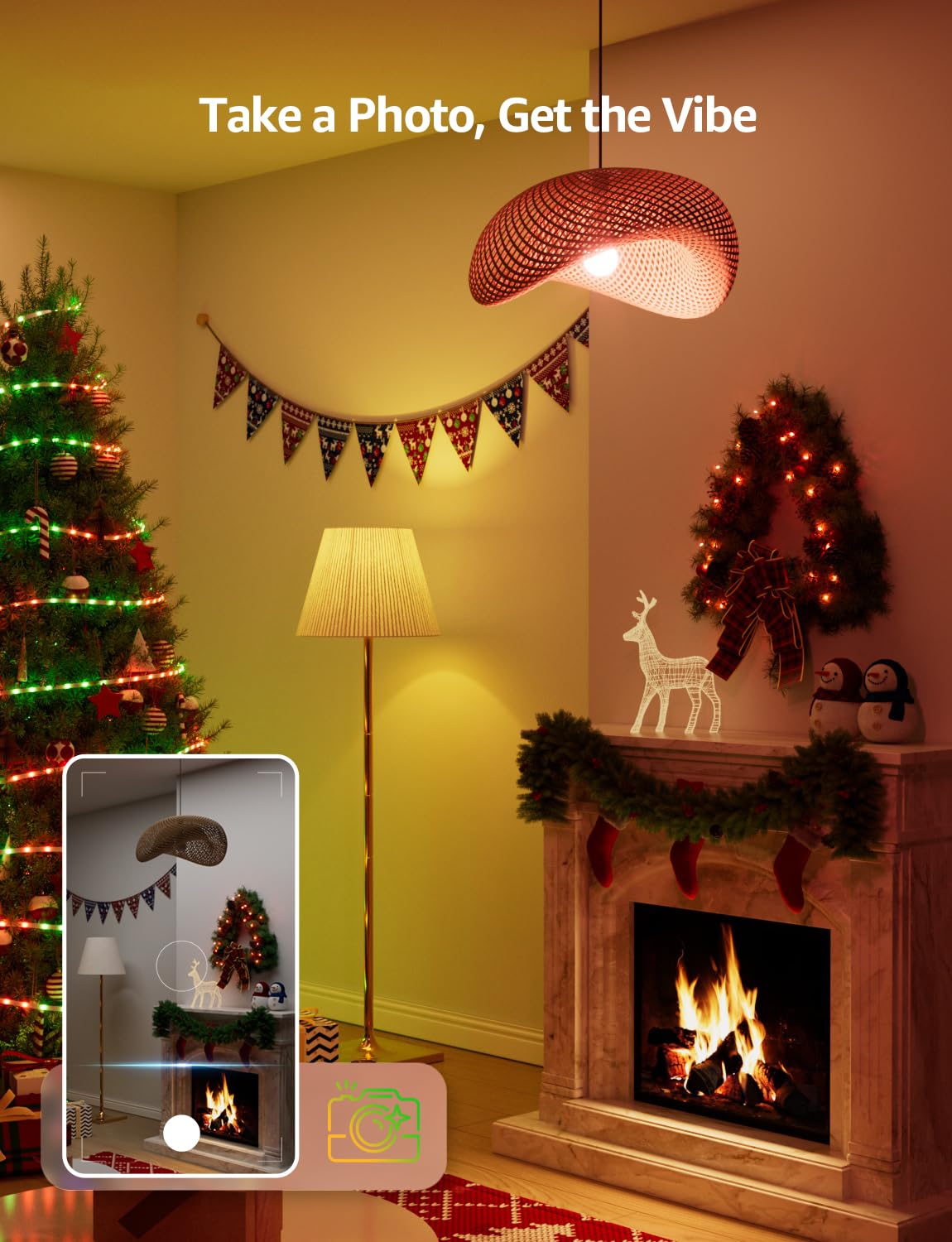 Lepro B1 AI Smart Light Bulbs - RGBWW Color Changing LED Bulb Works with Alexa & Google Assistant, AI Voice Control, Music Sync, A19 E26 Base, 8.5W 800Lumen, 2.4GHz WiFi & Bluetooth, 1 Pack(NO Remote - Image 5