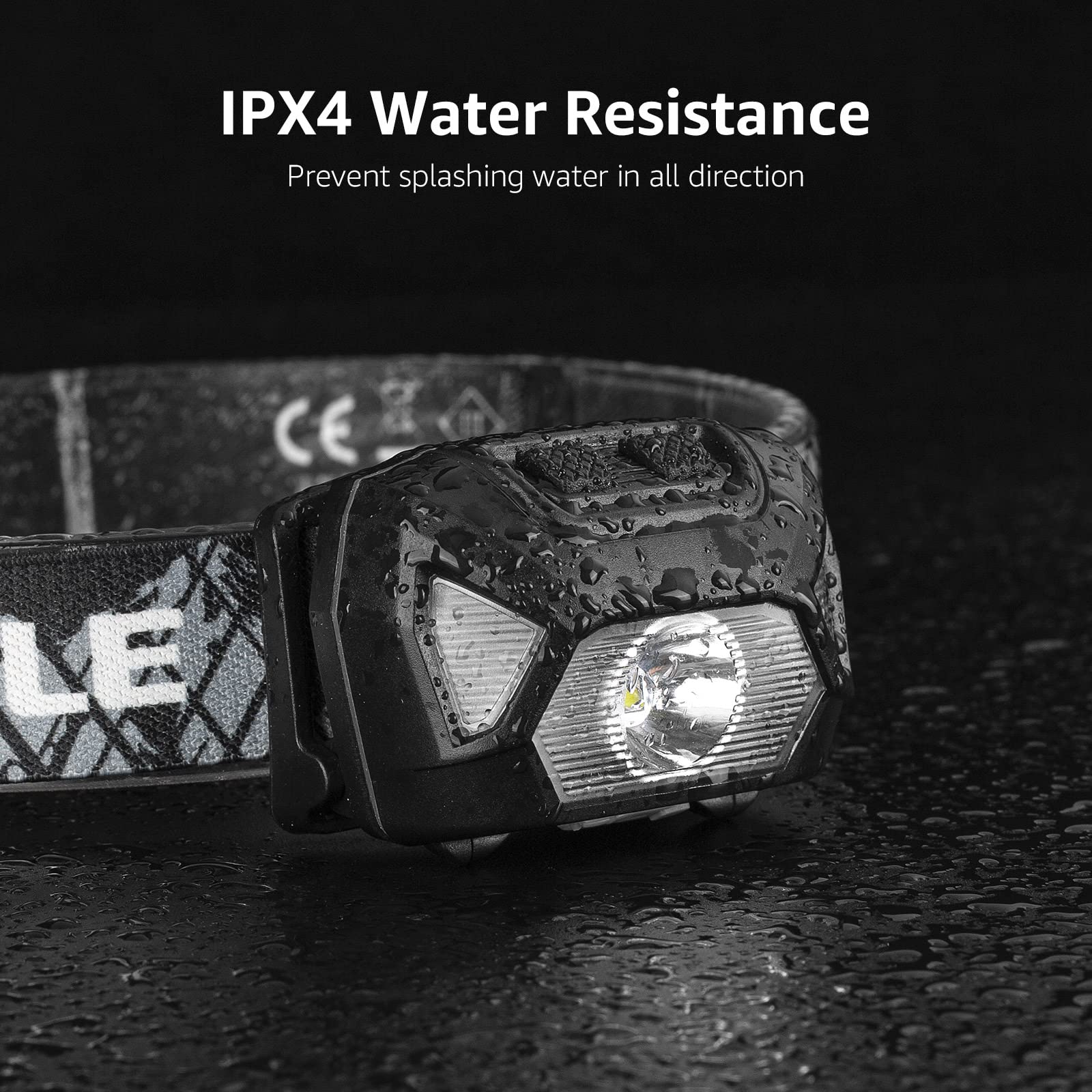 Lepro LE Headlamp Rechargeable, LED Head Lamp with 6 Modes for Camping & Hiking Gear Essentials, IPX4 Waterproof High Lumen Bright Headlight Flashlights with Adjustable Headband, USB Cable Include - Image 5