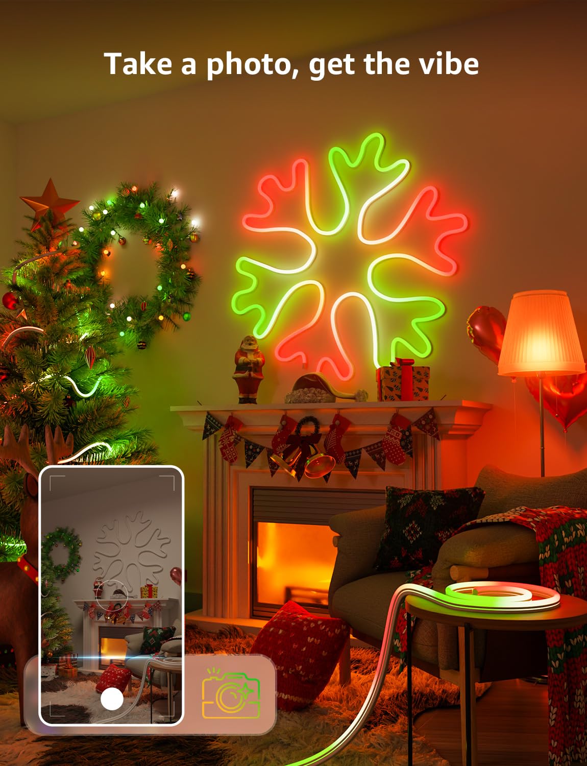 Lepro N1 AI Smart RGB Rope Lights for Christmas, Personalized AI Lighting Designer, LightBeats Music Sync, Color Segment DIY, Voice Control Via App, 32.8ft Wi-Fi & Bluetooth LED Strip Lights - Image 6
