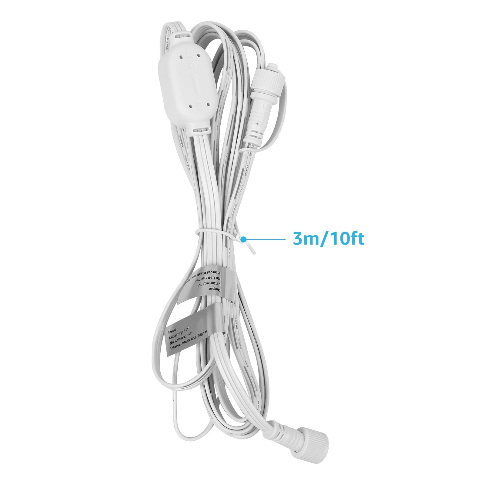 Lepro Permanent Lights Accessories Only – 10ft Extension Cable for Lepro E1 Permanent Outdoor Lights, 3-pin Extension Cord with Built-in Data Booster - Image 4
