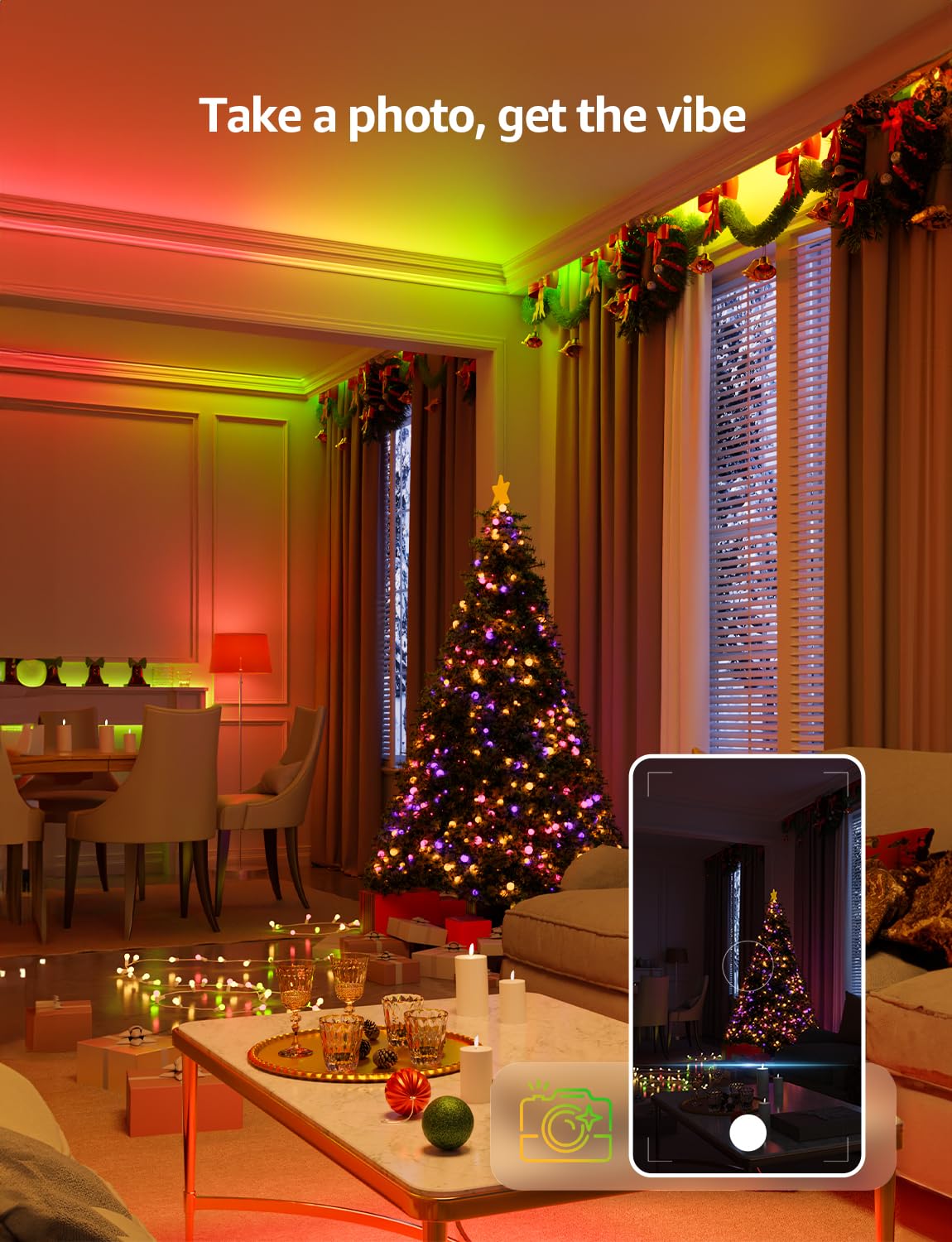 Lepro S2 AI Smart LED Strip Lights - 32.8ft RGBCW Light Strips with 2700K-5700K Tunable Warm White, Color Segment DIY, Personalized Al Lighting Designer, APP Control(No Remote), 2.4G Wi-Fi & Bluetooth - Image 4