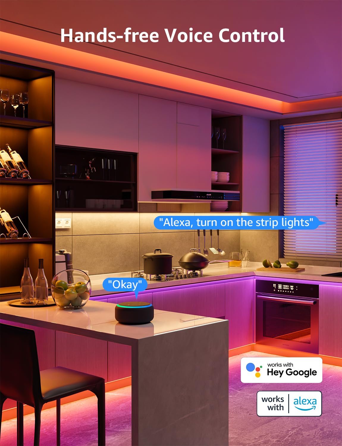 Lepro SE1 AI Smart LED Strip Lights - 16.4ft RGB Color Changing Light Strips with APP Control, AI Generated Lighting, Music Sync, 2.4GHz Wi-Fi & Bluetooth LED Lights for Home Decor (No Remote) - Image 5